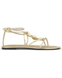 Ba&sh - Caya Flat Leather Sandals - Lyst