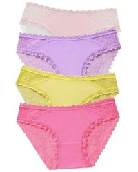 Stripe & Stare - Eco Lace Set Of 4 Briefs - Lyst