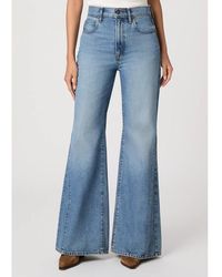 PAIGE - Callie 32" High Rise Relaxed Inset Flare Jeans - Lyst
