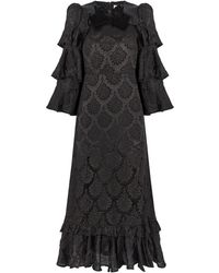 Queen of Archive - Anjelica Jacquard Maxi Dress - Lyst