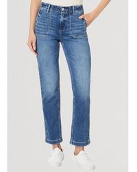 PAIGE - Mayslie High Rise Straight Leg Ankle Jeans - Lyst