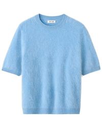 Soft Goat - Brushed Cashmere Crewneck Short Sleeve Jumper - Lyst