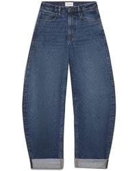 FRAME - The Bubble High Rise Barrel Leg Jeans - Lyst
