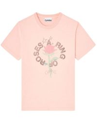 Ganni - Future Jersey Oversized T-Shirt - Lyst