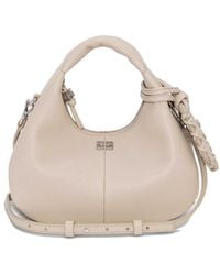 Ganni - Hobo Mini Grained Bag - Lyst