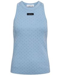 Haute L'Amitié - Ribbed Badge Stone Tank Top - Lyst