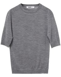 Day Birger et Mikkelsen - Carolina Merino Wool Round Neck Knitted T-Shirt - Lyst