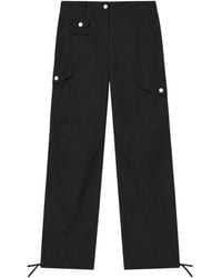 Ganni - Stretch Cotton Pocket Cargo Trouser - Lyst