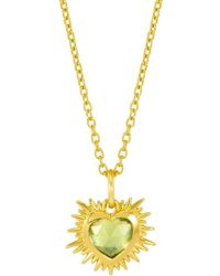 Rachel Jackson - Electric Love August Birthstone Heart Necklace - Lyst
