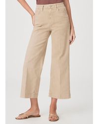 PAIGE - Anessa High Rise Cropped Wide Leg Jeans - Lyst