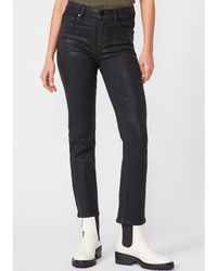PAIGE - Cindy Ultra High Rise Straight Ankle Coated Jean - Lyst