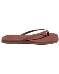 TKEES - Lily Square Toe Suede Flip Flops - Lyst