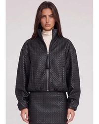 Scarlett Poppies - Valentina Woven Nappa Leather Jacket - Lyst