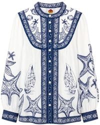 FARM Rio - Coast Scarf Long Sleeve Blouse - Lyst