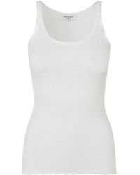 Rosemunde - Rwbelle Silk Blend U Neck Strappy Top - Lyst