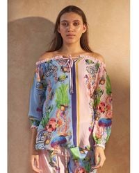 Inoa - Calla Silk Bardot Blouse - Lyst