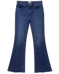 PAIGE - Marlow Skimmer High Rise Flare Jean - Lyst