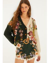 FARM Rio - Mixed Nature Knit Cardigan - Lyst