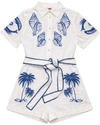 FARM Rio - Brasil Vintage Linen Romper - Lyst