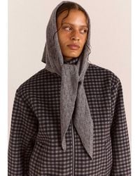 Damson Madder - Large Pointelle Wool Triangle Scarf - Lyst
