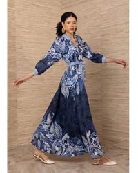 Hale Bob - Belted Printed Maxi Dress - Lyst
