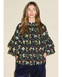 SAMDI - Blythe Embroidered Cotton Blouse - Lyst
