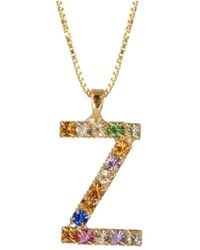 Caroline Svedbom - Initial Z Letter Necklace - Lyst