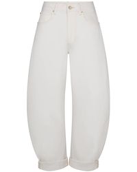 FRAME - The Bubble High Rise Barrel Leg Jeans - Lyst