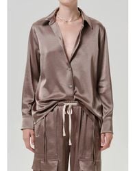 Citizens of Humanity - Tullah Satin Shirt - Lyst