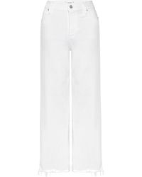 FRAME - Le Slim Palazzo Raw Fray Hem Jean - Lyst