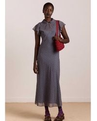 Damson Madder - Hudson Chiffon Midi Dress - Lyst
