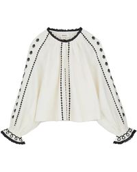 SKALL - Ella Embroidered Blouse - Lyst
