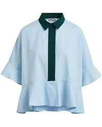Essentiel Antwerp - Kaylee Cotton Peplum Blouse - Lyst