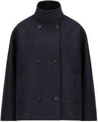 Harris Wharf London - Oversized Funnel Jacket With Quilted Lining - Lyst