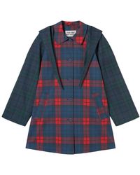 The Tiny Big Sister - Check Hood Trench Jacket - Lyst