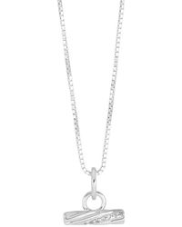 Rachel Jackson - Mini Twisted T Bar Necklace - Lyst