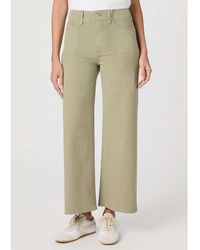 PAIGE - Anessa High Rise Cropped Wide Leg Jeans - Lyst