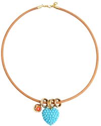 Roxanne Assoulin - Leather Stone Slider Charm Necklace - Lyst