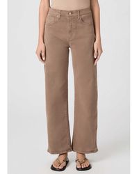PAIGE - Arellia Skimmer Barrel Leg Jean - Lyst