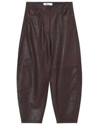 Day Birger et Mikkelsen - Barrollo Leather Barrel Trousers - Lyst
