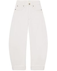 FRAME - The Bubble High Rise Barrel Leg Jeans - Lyst
