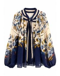 FARM Rio - Golden Nature Long Sleeve Blouse - Lyst