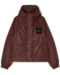 Ganni - Flyweight Nylon Polka Dot Jacket - Lyst