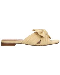 Bibi Lou - Raffia Bow Slide Sandals - Lyst