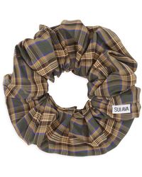 SUI AVA - Tartan Scrunchie - Lyst