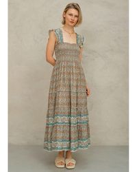 M.A.B.E - Jaci Print Maxi Dress - Lyst