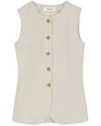 SKALL - Clementine Cotton Linen Blend Waistcoat - Lyst