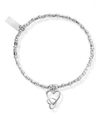 ChloBo - Mini Cube Interlocking Love Heart Bracelet - Lyst