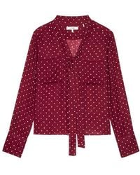 FRAME - Modern Tie Silk Blouse - Lyst