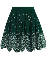 Essentiel Antwerp - Karter Scalloped Embroidered Skirt - Lyst